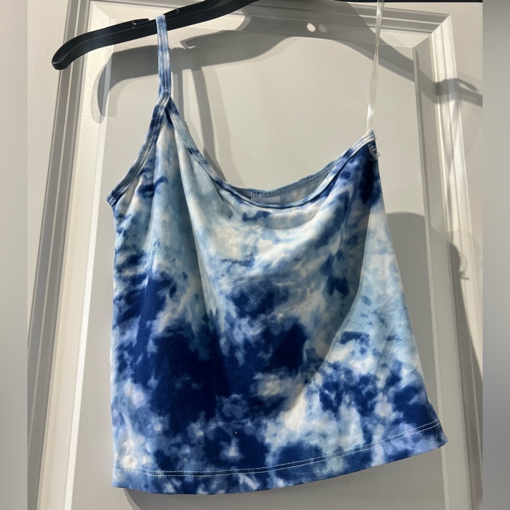 Stylish Tie Dye One Shoulder Crop Top